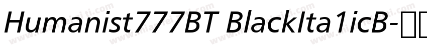 Humanist777BT BlackIta1icB字体转换